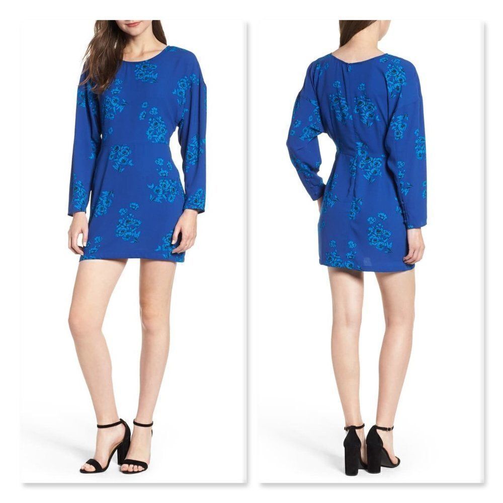 Leith Floral Minidress sz XS in Blue